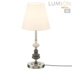 8283/1T CLASSI никель/белый, металл/керамика/текстиль Настольная лампа Е14 1*40W 220V KENTUKI — изображение 2