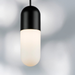 690117 Люстра RAMO 1х40W E27 ЧЕРНЫЙ МАТОВЫЙ/БЕЛЫЙ — изображение 2