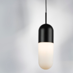 690117 Люстра RAMO 1х40W E27 ЧЕРНЫЙ МАТОВЫЙ/БЕЛЫЙ — изображение 3