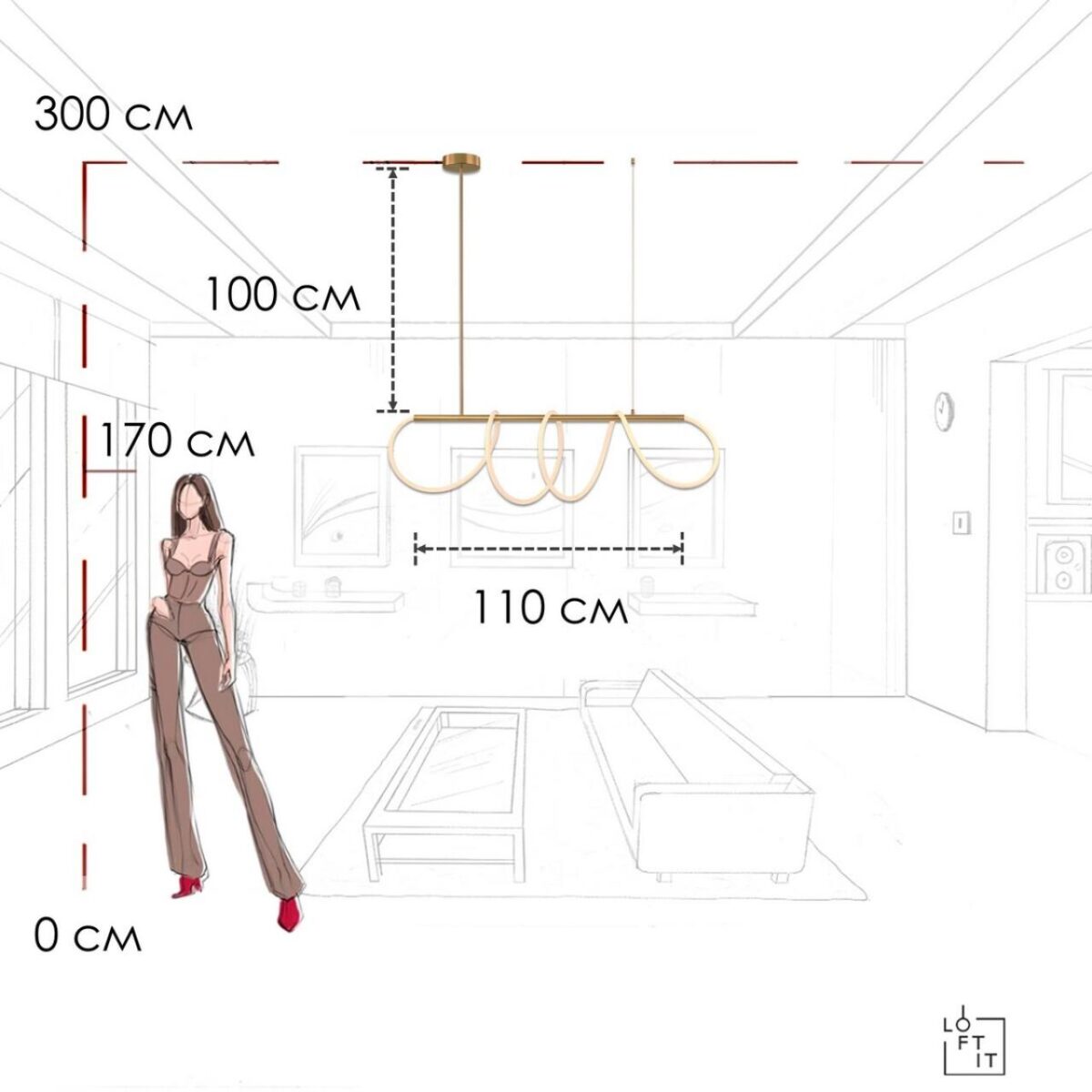 10388P/A Brass Подвесной светильник LOFT IT Thread — изображение 8