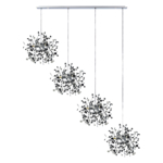 L4PL721134 Подвес четверной линейный EXTRA 4x3x5W(led) G9 (721134 - 4 + 572144 -1) ХРОМ