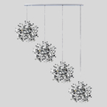 L4PL721134 Подвес четверной линейный EXTRA 4x3x5W(led) G9 (721134 - 4 + 572144 -1) ХРОМ — изображение 2