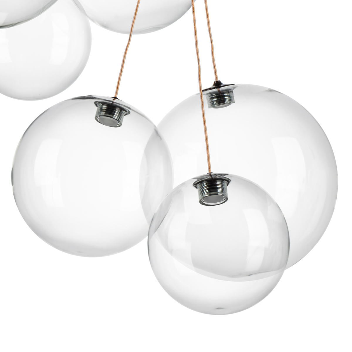 801090 Люстра SFERETTA LED 9х1,35W 600LM КОФЕЙНЫЙ/ПРОЗРАЧНЫЙ 3000K — изображение 3