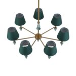 8275/7 CLASSI латунь/зеленый, металл/керамика/ткань Люстра Е14 7*40W 220V VERMONT — изображение 7