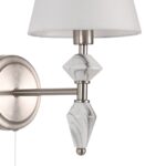 8274/1W CLASSI никель/белый/серый, металл/керамика/ткань Бра Е14 1*40W 220V VERMONT — изображение 7