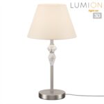 8274/1T CLASSI никель/белый/серый, металл/керамика/ткань Настольная лампа Е14 1*40W 220V VERMONT — изображение 2