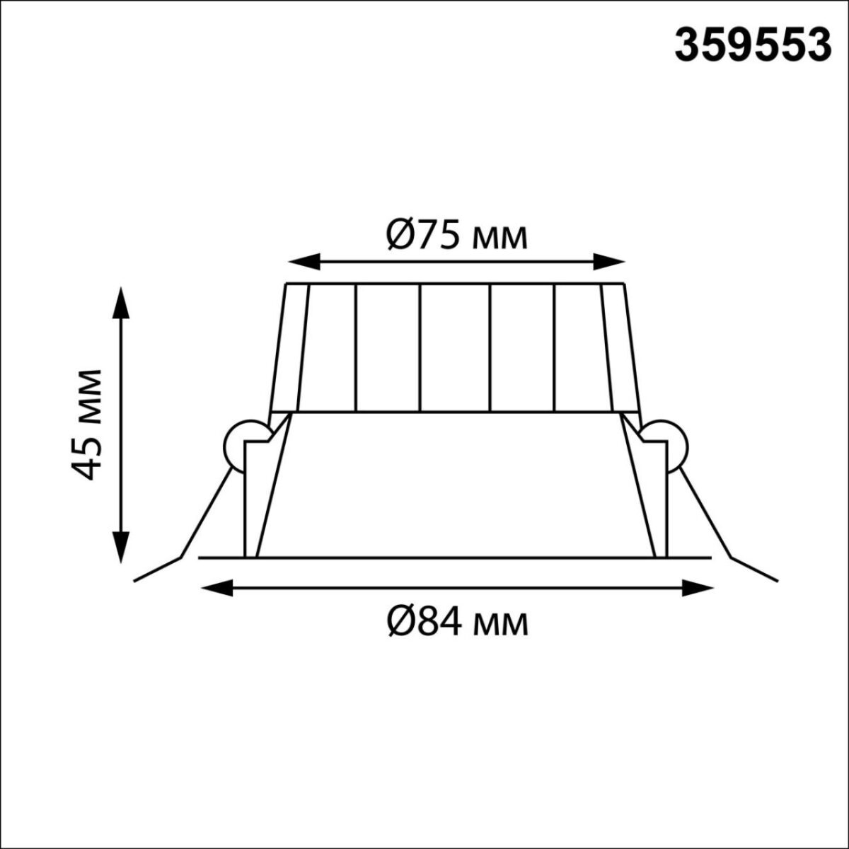 359553 WIR NT25 000 белый Светильник встраиваемый с переключателем цв. температуры IP44 LED 10W 220-240V 3000К4000К6000К CLARA — изображение 3