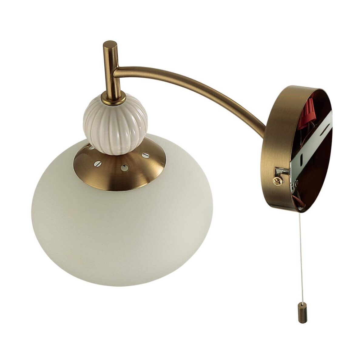 8272/1W NEOCLASSI латунь/бежевый/белый, металл/керамика/стекло Бра Е14 1*40W 220V GLORIYA — изображение 7