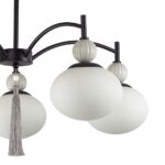 8273/5C NEOCLASSI черный, серый/белый металл, керамика/стекло Люстра потолочная Е14 5*40W 220V GLORIYA — изображение 9