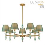8275/7 CLASSI латунь/зеленый, металл/керамика/ткань Люстра Е14 7*40W 220V VERMONT — изображение 3