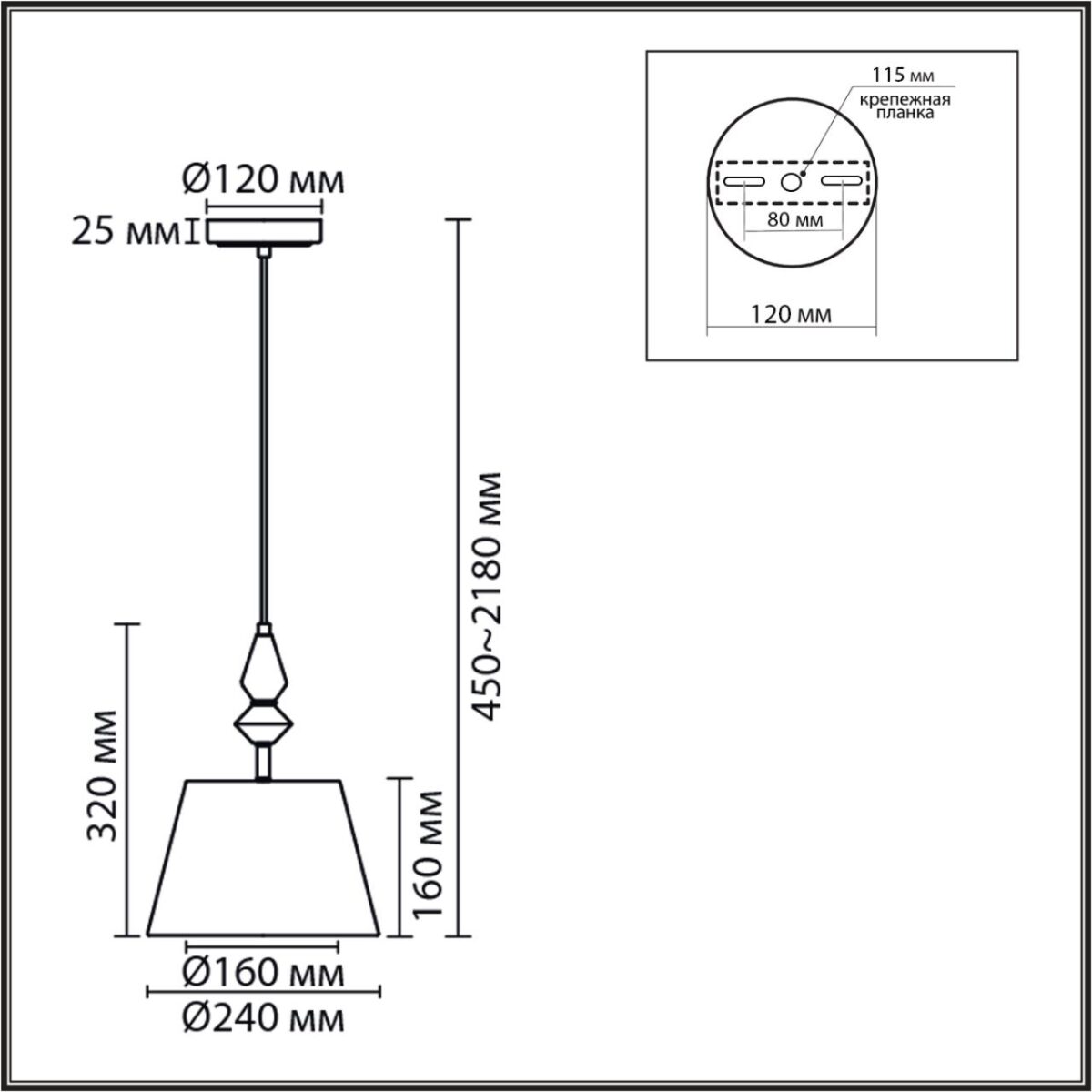8275/1A CLASSI латунь/зеленый,  металл/керамика/ткань Подвес Е14 1*40W 220V VERMONT — изображение 4