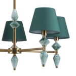 8275/5 CLASSI латунь/зеленый, металл/керамика/ткань Люстра Е14 5*40W 220V VERMONT — изображение 8