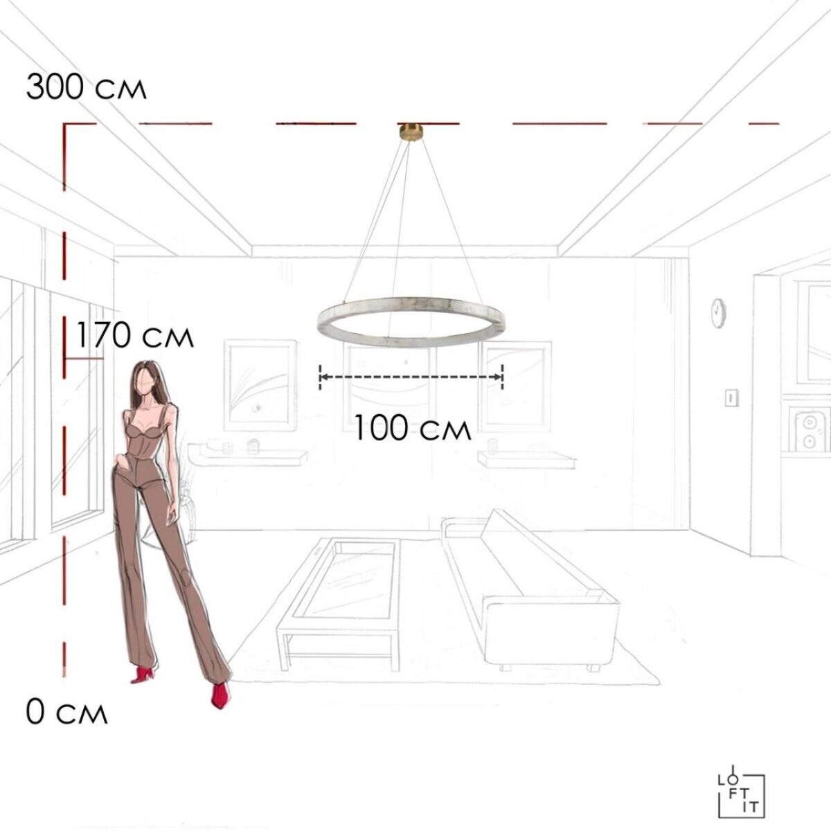10408/1000 Подвесной светильник LOFT IT Mondrian — изображение 11