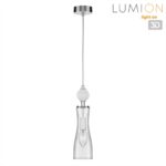 8268/1A NEOCLASSI хром/белый/прозрачный,  металл/керамика/стекло Подвес Е14 1*40W 220V EMILY — изображение 2