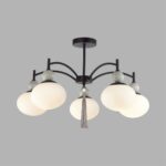 8273/5C NEOCLASSI черный, серый/белый металл, керамика/стекло Люстра потолочная Е14 5*40W 220V GLORIYA — изображение 6
