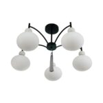 8273/5C NEOCLASSI черный, серый/белый металл, керамика/стекло Люстра потолочная Е14 5*40W 220V GLORIYA — изображение 8