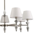 8274/7 CLASSI никель/белый/серый, металл/керамика/ткань Люстра Е14 7*40W 220V VERMONT — изображение 8