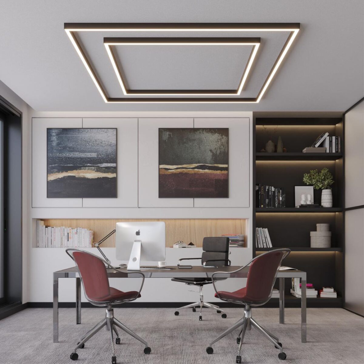 359605 OVER NT25 000 черный Светильник линейный светодиод. с переключ. цв. температуры IP20 LED 40W 220-240V 3000К4000К6000К FATTO — изображение 8