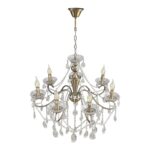 8346/7 CLASSI бронза/прозрачный, металл/хрусталь Люстра потолочная E14 7*40W 220V LUINA — изображение 4