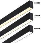 359607 OVER NT25 000 черный Светильник линейный светодиод. с переключ. цв. температуры IP20 LED 60W 220-240V 3000К4000К6000К FATTO — изображение 6