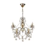 8346/5 CLASSI бронза/прозрачный, металл/хрусталь Люстра потолочная E14 5*40W 220V LUINA — изображение 4