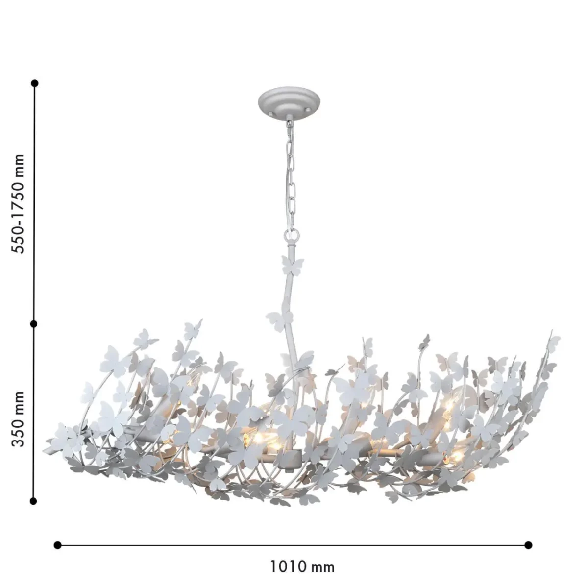 4736-12P, подвесная люстра, L1000xW350xH550/1750, 12xE14x40W, excluded — изображение 2