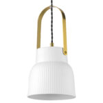 799013 Подвес CERAMO 1х12W E27 ЛАТУНЬ/БЕЛЫЙ — изображение 2