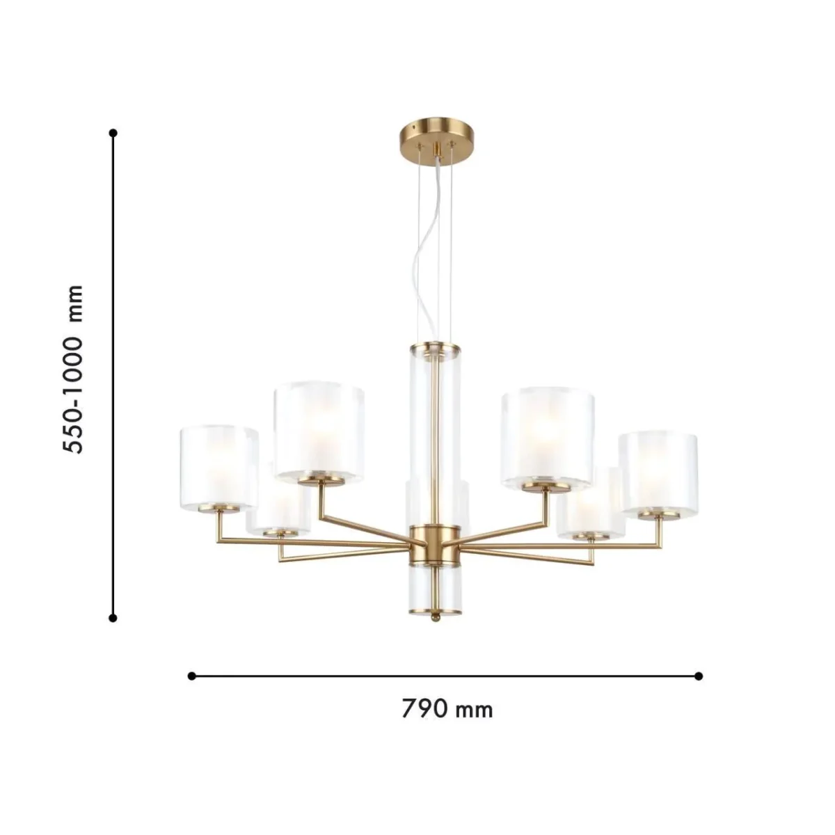 4086-7P, подвесная люстра, D790xH550/1000, 7xE14x40W, excluded — изображение 3