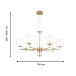 4086-7P, подвесная люстра, D790xH550/1000, 7xE14x40W, excluded — изображение 3