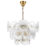 799083 Люстра RETRO 8х8W (led) E14 ЛАТУНЬ/ПРОЗРАЧНЫ