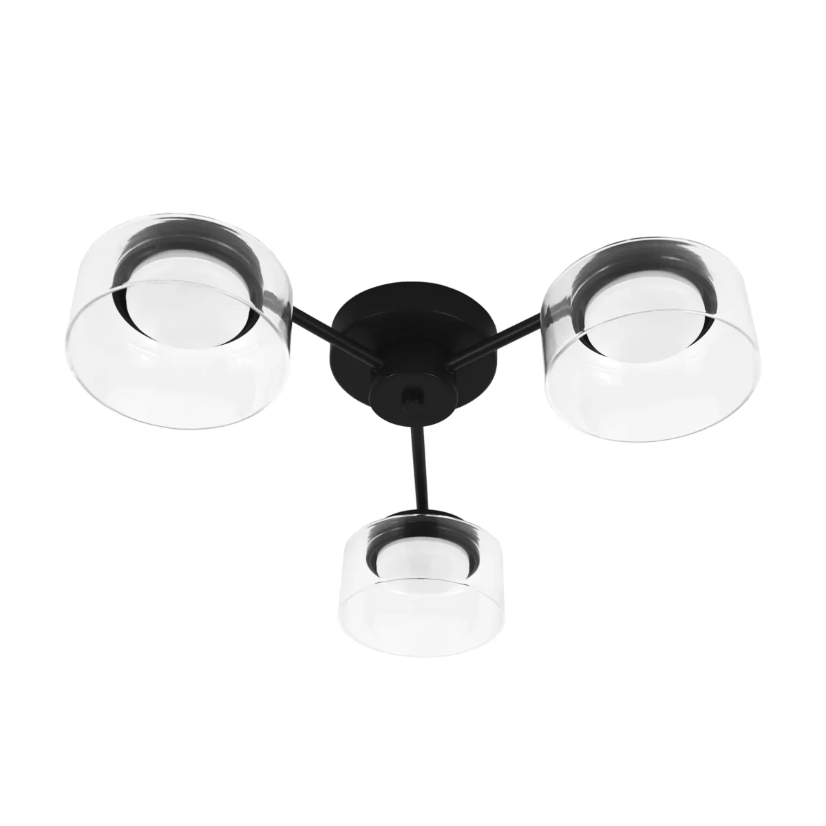 740137 Люстра FICO II 3х12W GX53 ЧЕРНЫЙ/ПРОЗРАЧНЫЙ — изображение 1