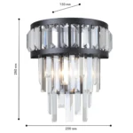 4731-2W, настенный светильник, D150xW250xH280, 2xE14x40W, excluded — изображение 2