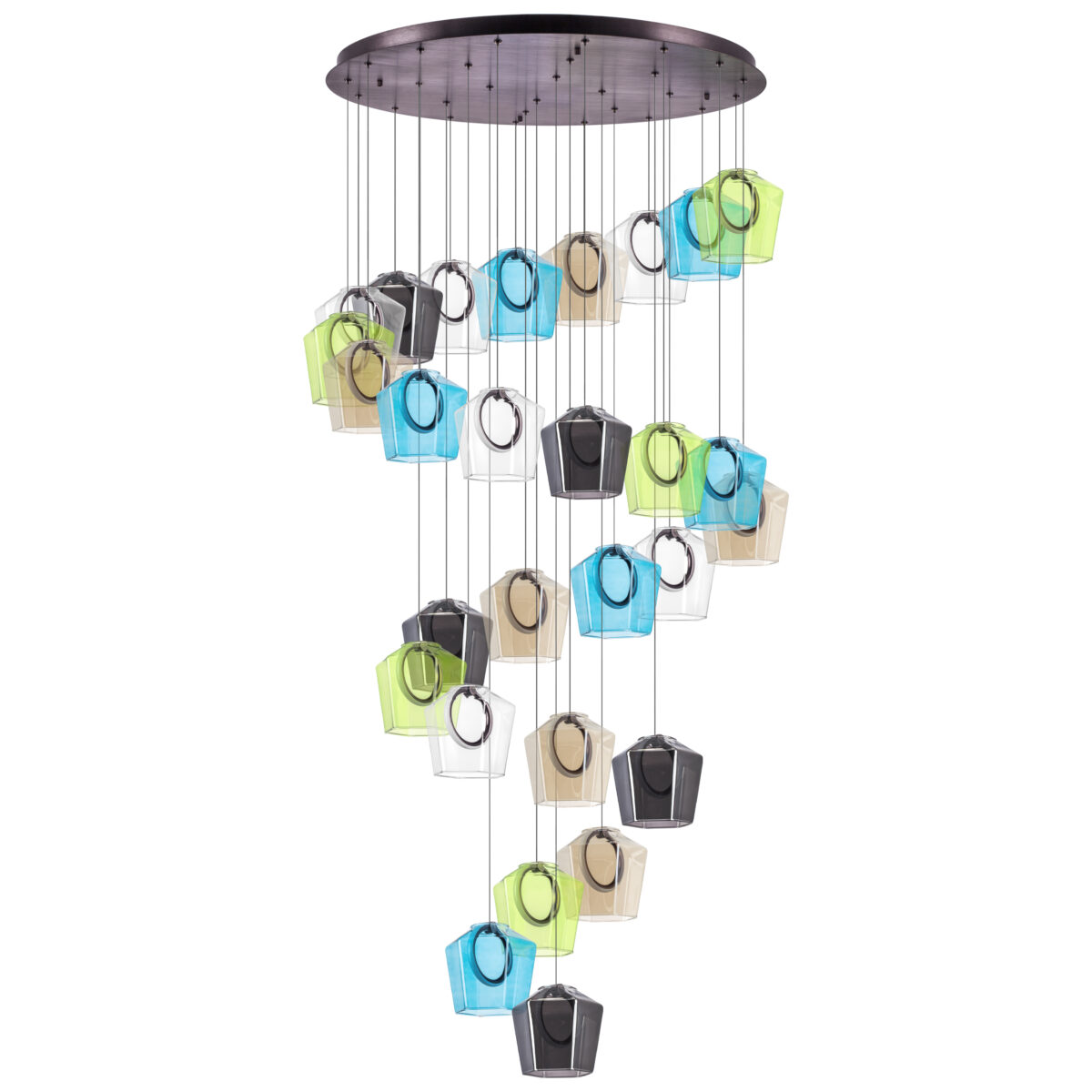 796289 Люстра CARAMELLO LED 28х6W 2700LM КОФЕЙНЫЙ/МУЛЬТИКОЛОР 3000K — изображение 1