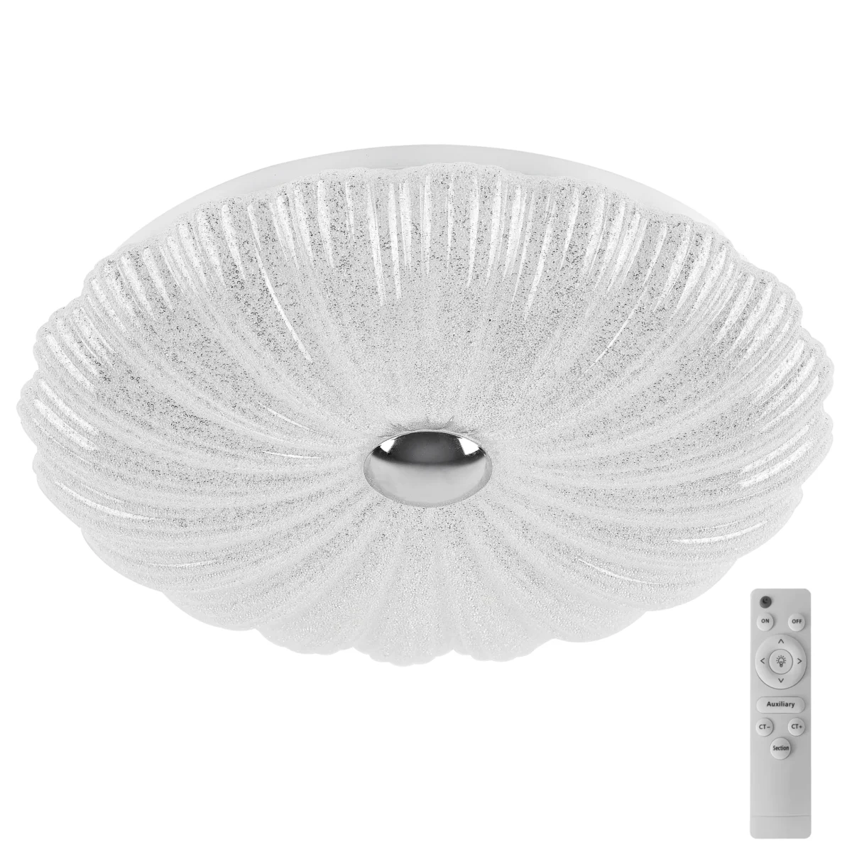 225660 Светильник настенно-потолочный ARCO SHELL 90W LED 4500LM ХРУСТАЛЬНЫЙ/ХРОМ/ЗОЛОТО 3000/4000/6000K — изображение 1