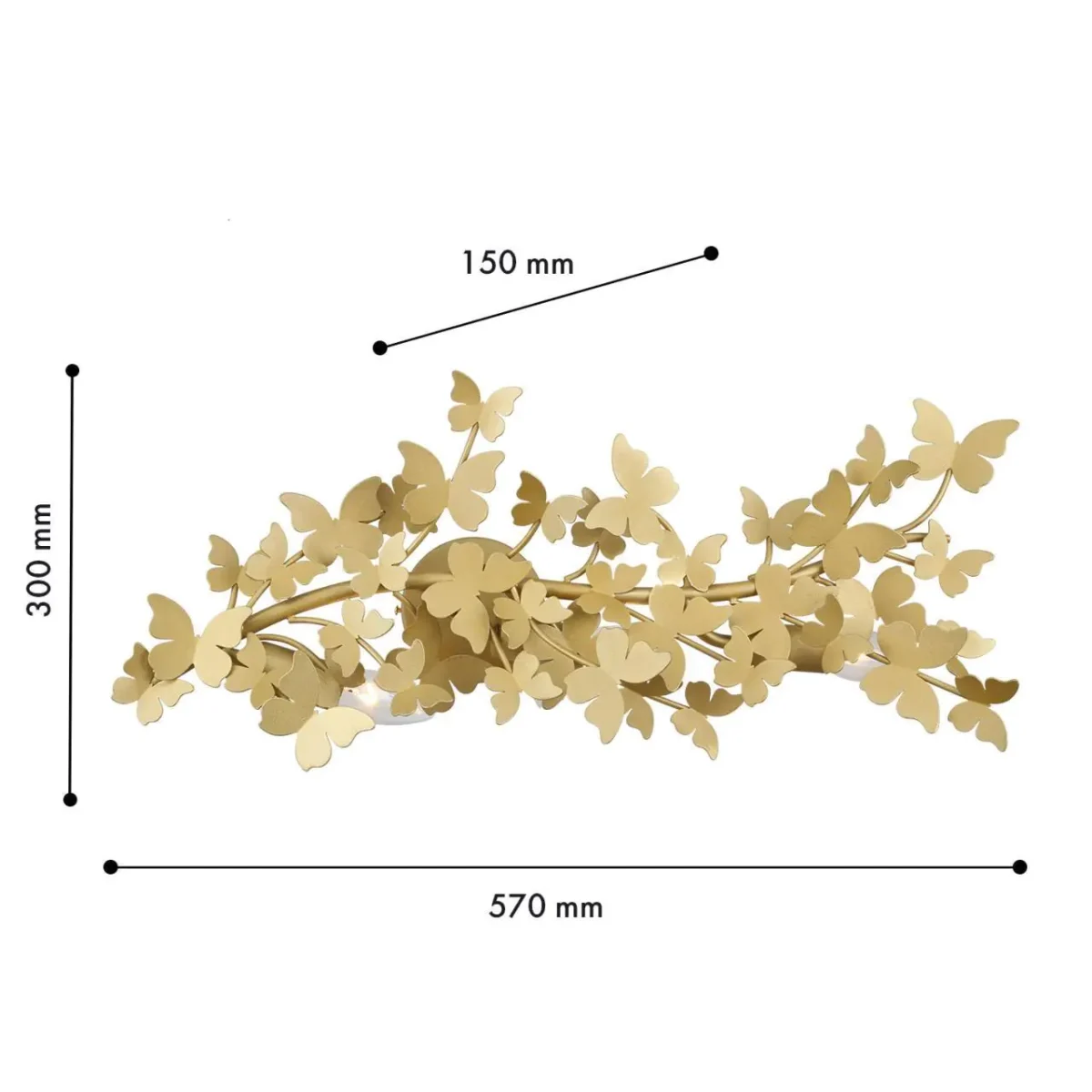 4735-3W, настенный светильник, D150xW570xH300, 3xE14x40W, excluded — изображение 2