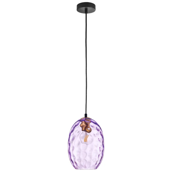 806128 Подвес NUBELLA 1х12W (led) E27 ЧЕРНЫЙ/БРОНЗА/ФИОЛЕТОВЫЙ