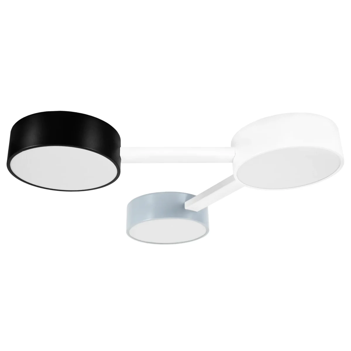 737230 Люстра EMISFERO LED 2х24W 520-1040LM G БЕЛЫЙ/ЧЕРНЫЙ/СЕРЫЙ 3000-6000K — изображение 1