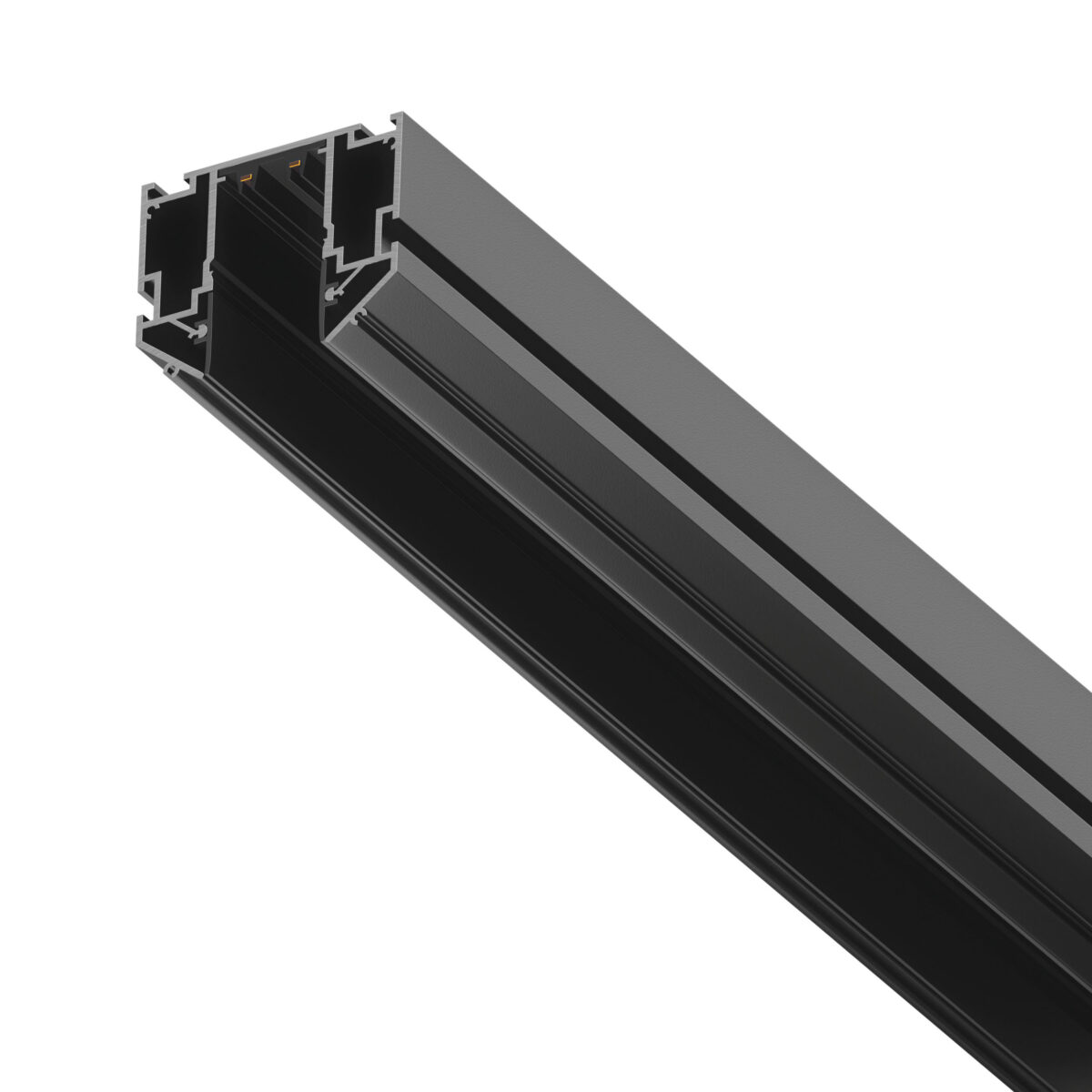 505437 Трек встраиваемый под гарпун 3м TETA PRO ЧЕРНЫЙ  в нат ПВХ пот (Резинки 2 шт в комплекте) — изображение 3