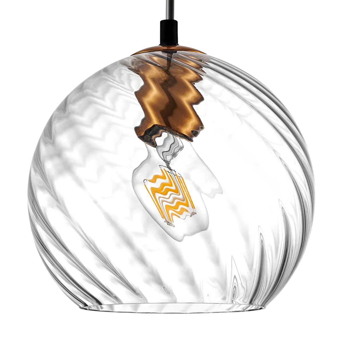 806130 Подвес NUBELLA 1х12W (led) E27 ЧЕРНЫЙ/БРОНЗА/ПРОЗРАЧНЫЙ — изображение 5