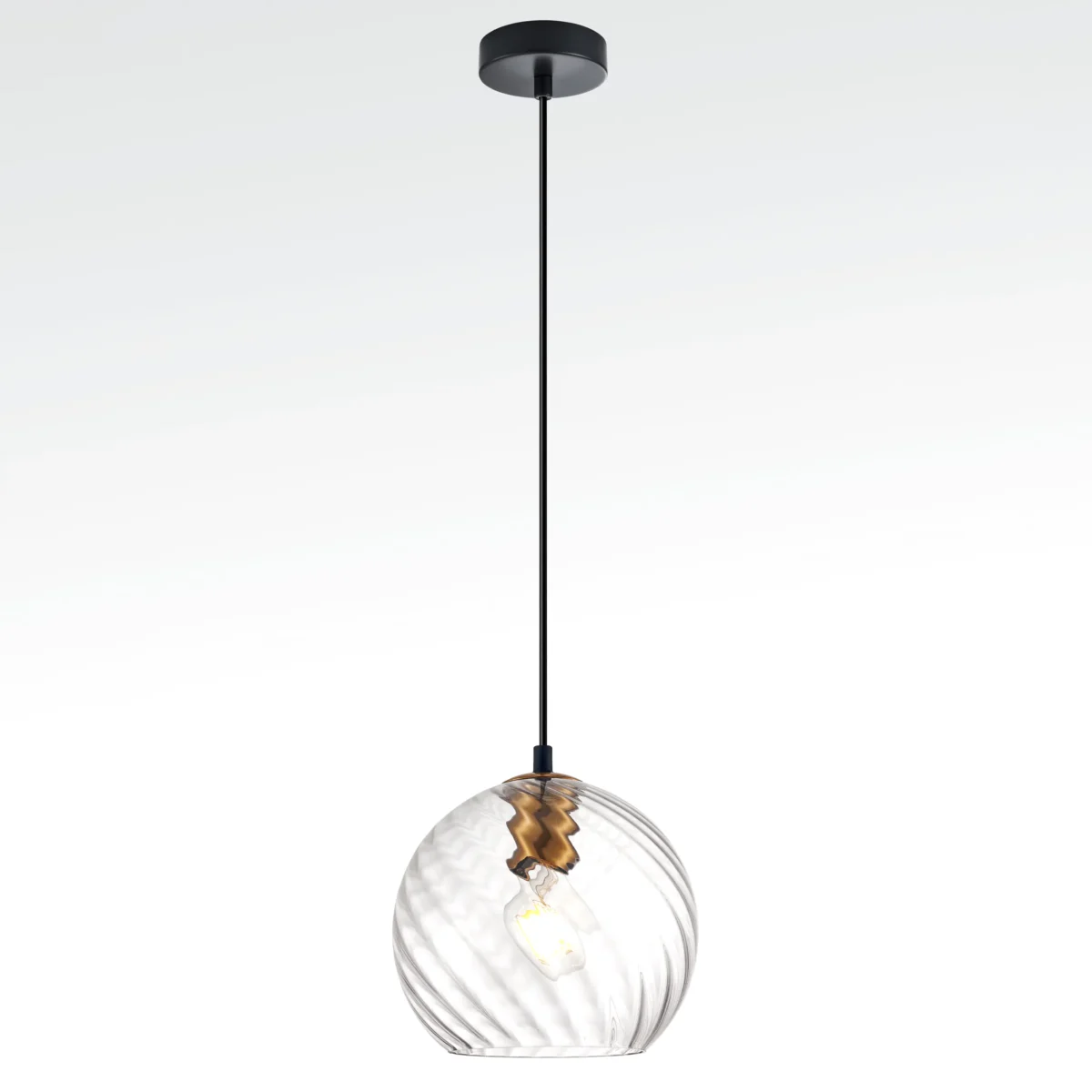 806130 Подвес NUBELLA 1х12W (led) E27 ЧЕРНЫЙ/БРОНЗА/ПРОЗРАЧНЫЙ — изображение 2