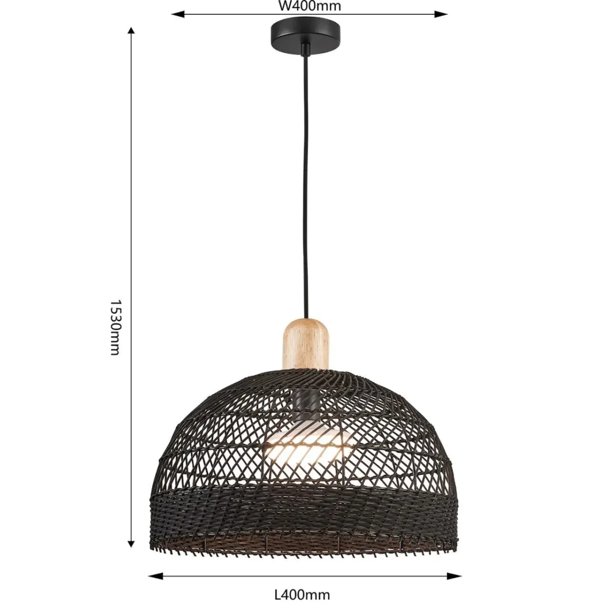 4461-1P, подвес, D400xH480/1530, 1xE27x60W, excluded — изображение 3