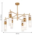 4737-6P, потолочная люстра, D620xH550/650, 6xE14x40W, excluded — изображение 3