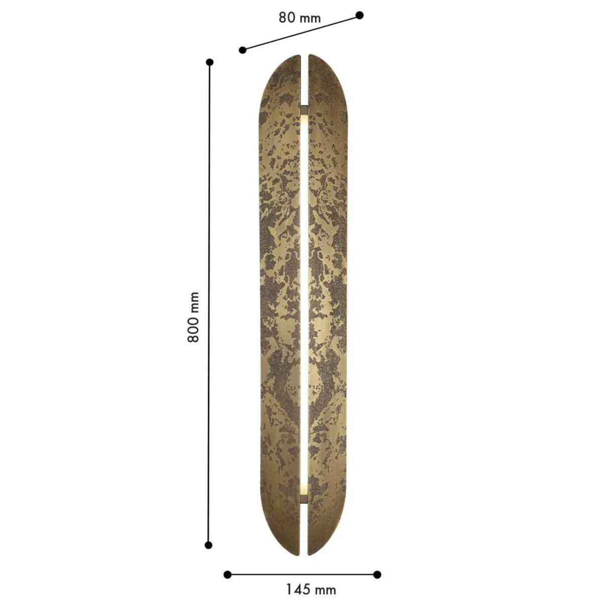 4728-1W, настенный светильник, D80xW145xH800, LEDx32W, 2400LM, 3000K, IP44, included — изображение 2