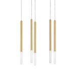 L5T747133 Люстра TUBO LED 25W 1250LM 360G ЗОЛОТО 3000K (574723+747133 (5шт) — изображение 3