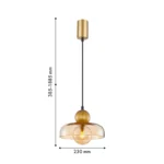 4350-1P, подвес, D230xH385/1885, 1xG9LEDx5W, excluded — изображение 2