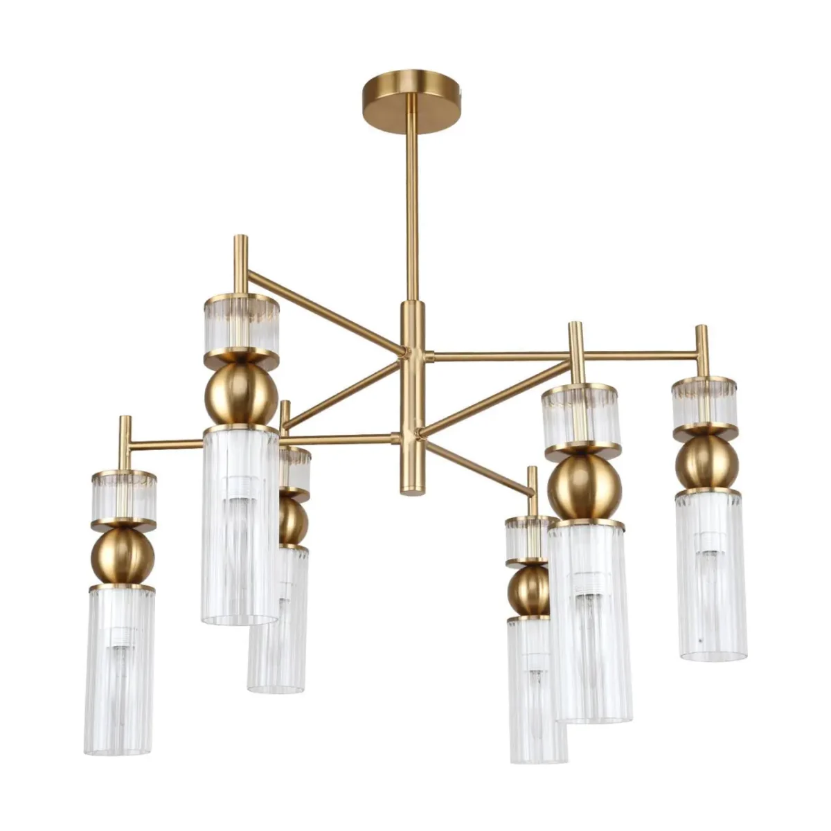 4737-6P, потолочная люстра, D620xH550/650, 6xE14x40W, excluded — изображение 2