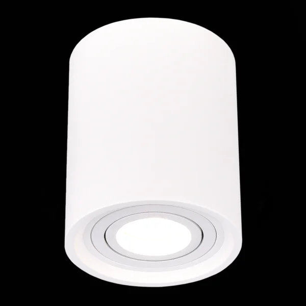 ST156.502.01 Светильник потолочный Белый GU10 1*50W IP20 D100xH120 180-240V Без ламп Накладные светильники