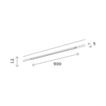 ST667.446.15 Магнитный трековый светильник Черный LED 1*15W 4000K 1 060Lm Ra>80 100 IP20 L900xW5xH12 SUPER5 — изображение 2