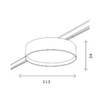 ST670.446.12 Магнитный трековый светильник Черный LED 1*12W 4000K 500Lm Ra>80 100° IP20 D113xH34 24V SUPER5 — изображение 2