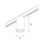 ST671.346.05 Магнитный трековый светильник Латунь LED 1*5W 4000K 340Lm Ra>90 36° IP20 D35xH58 24V SUPER5 — изображение 7